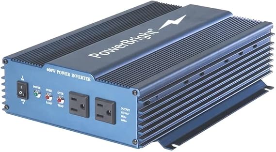 24 Volts Pure Sine Power Inverter 600 Watt, True Sine Continuous 24 Volt DC to 120 Volt AC - Perfect for an Solar Panels, Outdoors and Emergencies