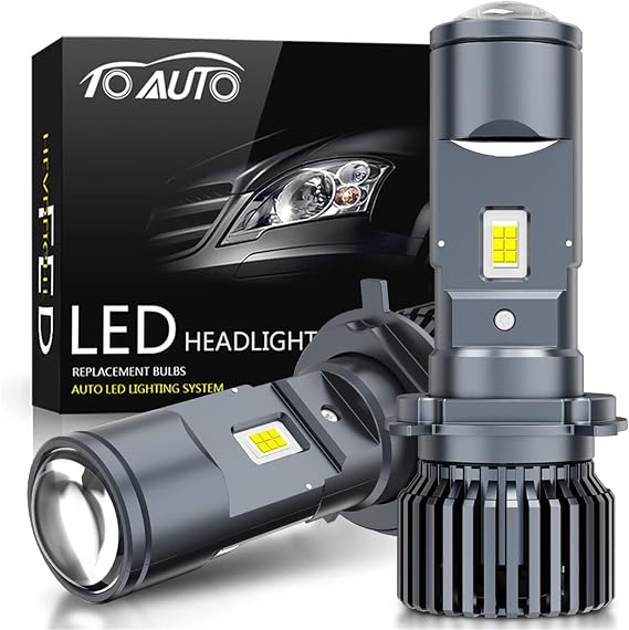 LED Bulb, H4 Car LED Headlight Lens Fog Light Canbus 150W 60000LM LED Projector Bulb 6500K Car Motorcycle Headlamp High Low Beam 12V