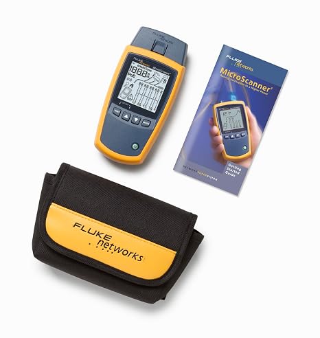 Fluke Networks MS2-100 MicroScanner2 Copper Cable Verifier with Built-In IntelliTone Toning, Troubleshoots RJ11, RJ45, Coax, Tests 10/100/1000Base-T, and Voip,yellow