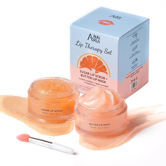 ANAI RUI Lip Scrub & Lip Mask Set, Graperuit