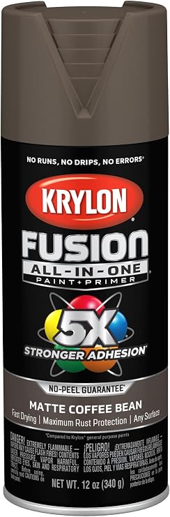Krylon Fusion All-In-One 12 Oz. Matte Spray Paint, Coffee Bean - 1 Each
