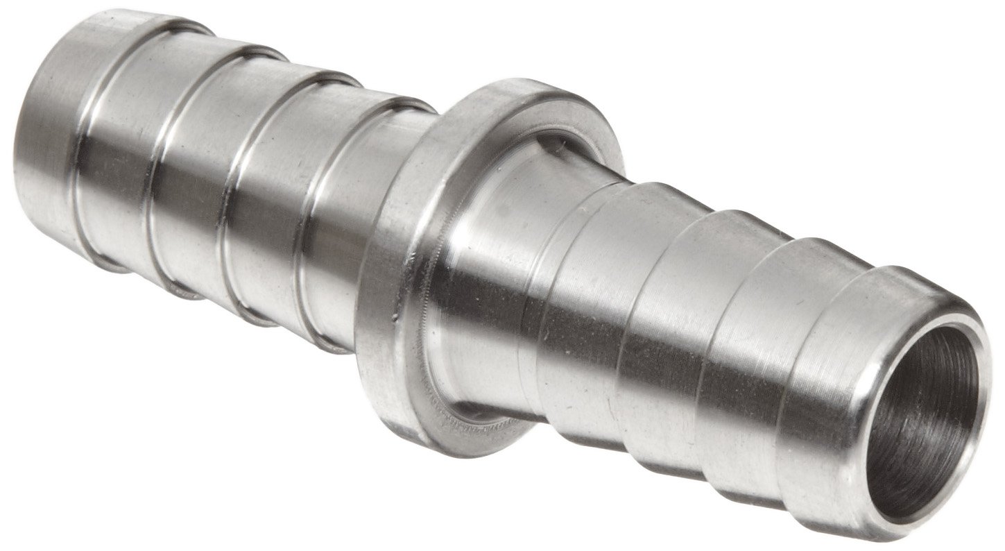 Dixon RM4 Stainless Steel 316 ShankWater Fitting, Mender, 12 Hose ID Barbed, 2-116 Length
