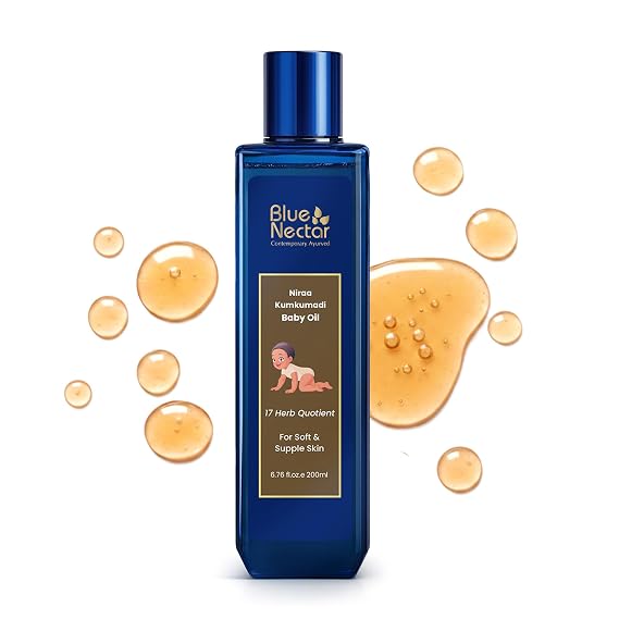 Blue Nectar Kumkumadi Baby Massage Oil for Newborn | Ayurveda Baby Body Oil