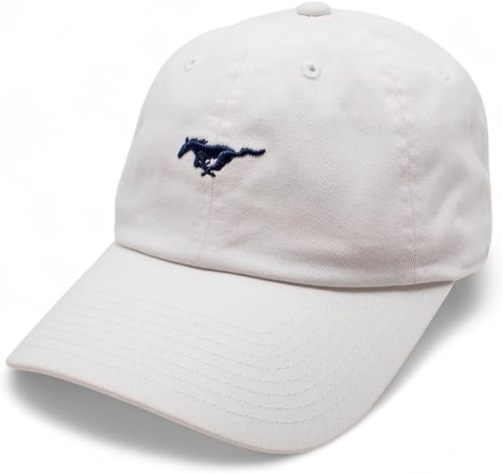 AMERICAN NEEDLE Micro Slouch Casual Baseball Dad Hat Ford Mustang, White (FORD-1705B)
