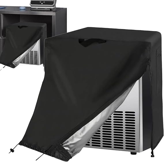 Ice Maker Cover Adjustable Portable Dustproof Accessories | Protective Appliance Covers for Fryer Blender Garage Offices Commercial Patio Indoor