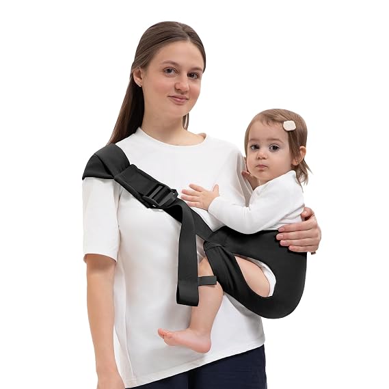 Toddler Carrier for 25-60 lbs,Baby Sling Carrier-Black | Comfortable&Lightweight,Adjustable with Left/Right Shoulder Straps,One Size Fits All,Ideal for Shopping and Travel