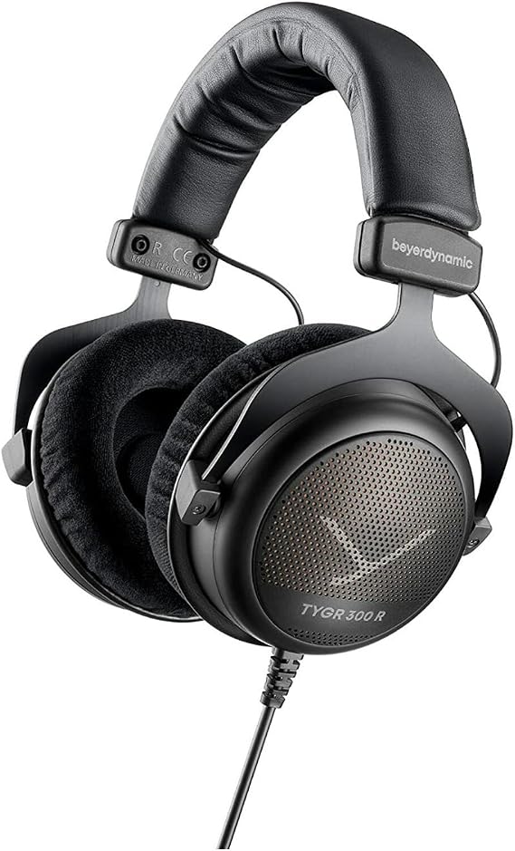 beyerdynamic TYGR 300 R Open-Back Wired Gaming Headphones, No Mic, Black