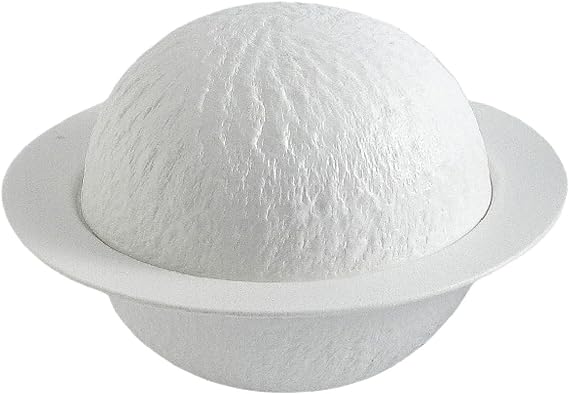 Creative Planet Galaxy Bowl, Imitation Volcanic Stone Ball Plate, Round Planet Ceramic Bowl, Creative Moon Tableware for Kitchen Party Dining(White)