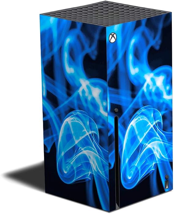 MightySkins Skin Compatible with Xbox Series X - Blue Flames | Protective, Durable, and Unique Vinyl Decal wrap Cover | Easy to Apply and Change Styles | Made in The USA (MIXBSERX-Blue Flames)