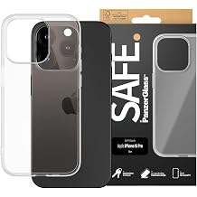 Panzer Glass SAFE by Sert Kılıf iPhone 15 Pro ile Uyumlu| Düşmeye Karşı Koruma Sert Kapak, İnce ve Hafif Ağırlık, Kolay Kurulum, Kablosuz Şarj Uyumlu, Çizilmez, Sararmaz, Tam - Şeffaf