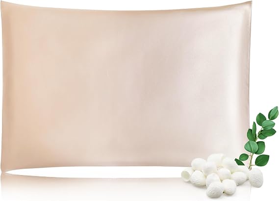 THXSILK Toddler 13x18 Pillowcase 100% 6A+ Mulberry Silk & Tencel Zip Free Envelope Luxury Cooling Hypoallergenic Washable Oeko-TEX Certified, Champagne