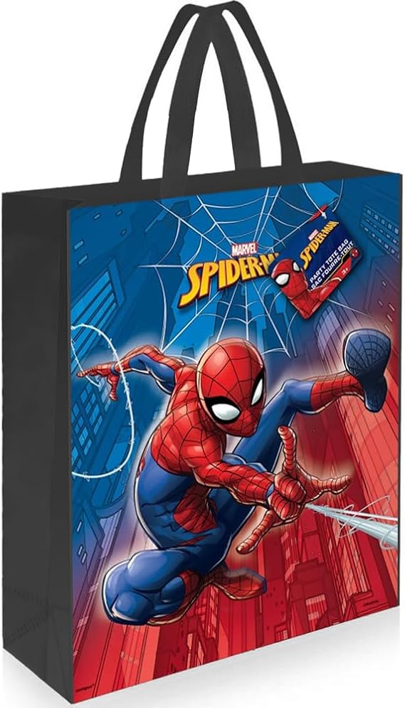 Spiderman Plastic Tote Bag | 13" x 11" | 1 Pc