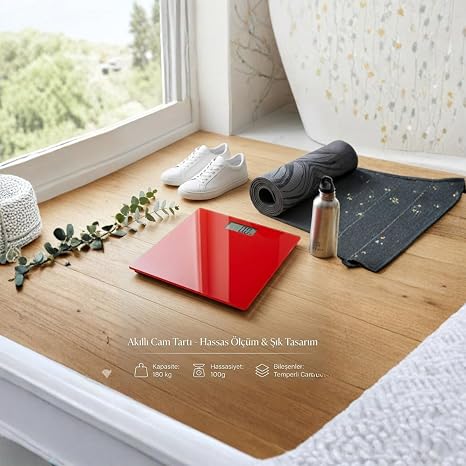 Digital Scale Bathroom Glass Weighing Tempered Glass 180 Kg Capacity (STYLISH AND AESTHETIC)