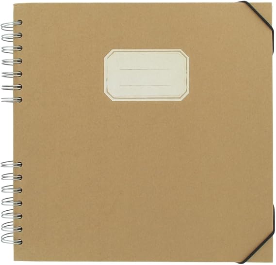 Paperchase Kraft Project Scrapbook, Photo Album, Memory Book, Blank Canvas for Your Art, Craft and Design Projects, 60 Sheets (120 Pages) Brown