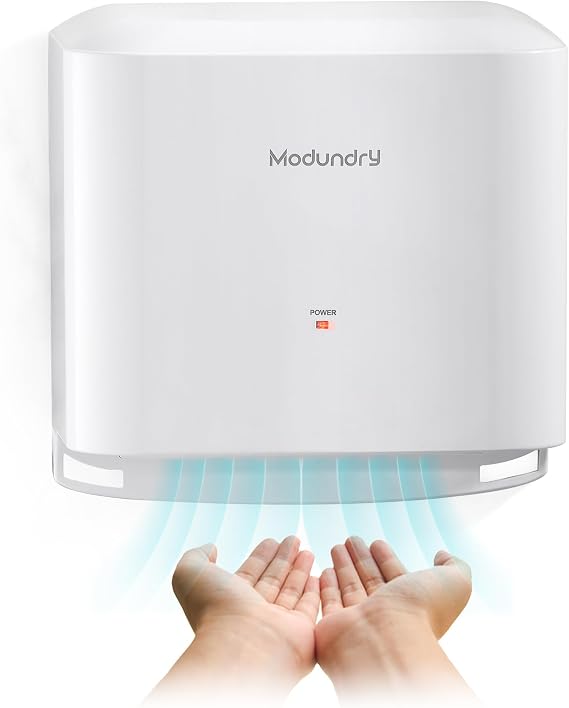 Hand Dryer Automatic, High Speed Electric Hand Dryers Commercial for Kitchen, Bathroom and Toilet 1200W (White)