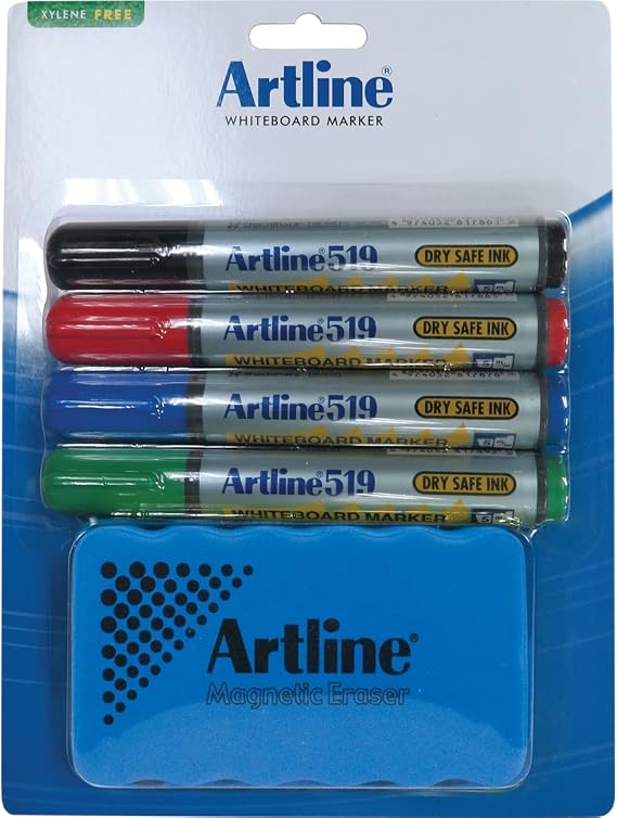 Artline Dry Safe Whiteboard Marker EK-519-2.0-5.0mm Chisel - Assorted