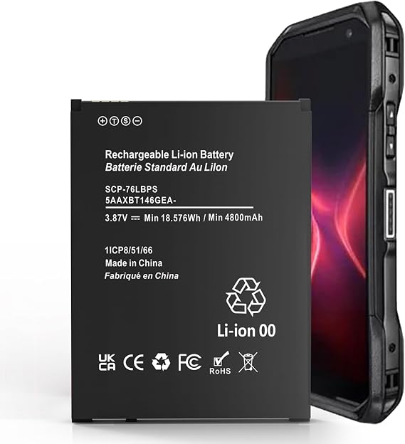 SCP-76LBPS Battery, [2026 New Upgrade] 4800mAh Ultra High Capacity Li-ion Replacement Battery for Kyocera DuraForce Pro 3 E7200 Phone