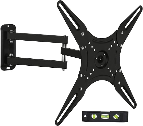 Mount-It TV Wall Mount Full Motion LCD, LED 4K TV Swivel Bracket for 23-55 inch Screen Size, Compatible with VESA 400x400, 66 lbs Capacity (MI-2065L), Black | Full motion swivel bracket for LCD LED 4K TVs, 66 lbs capacity, model MI-2065L.