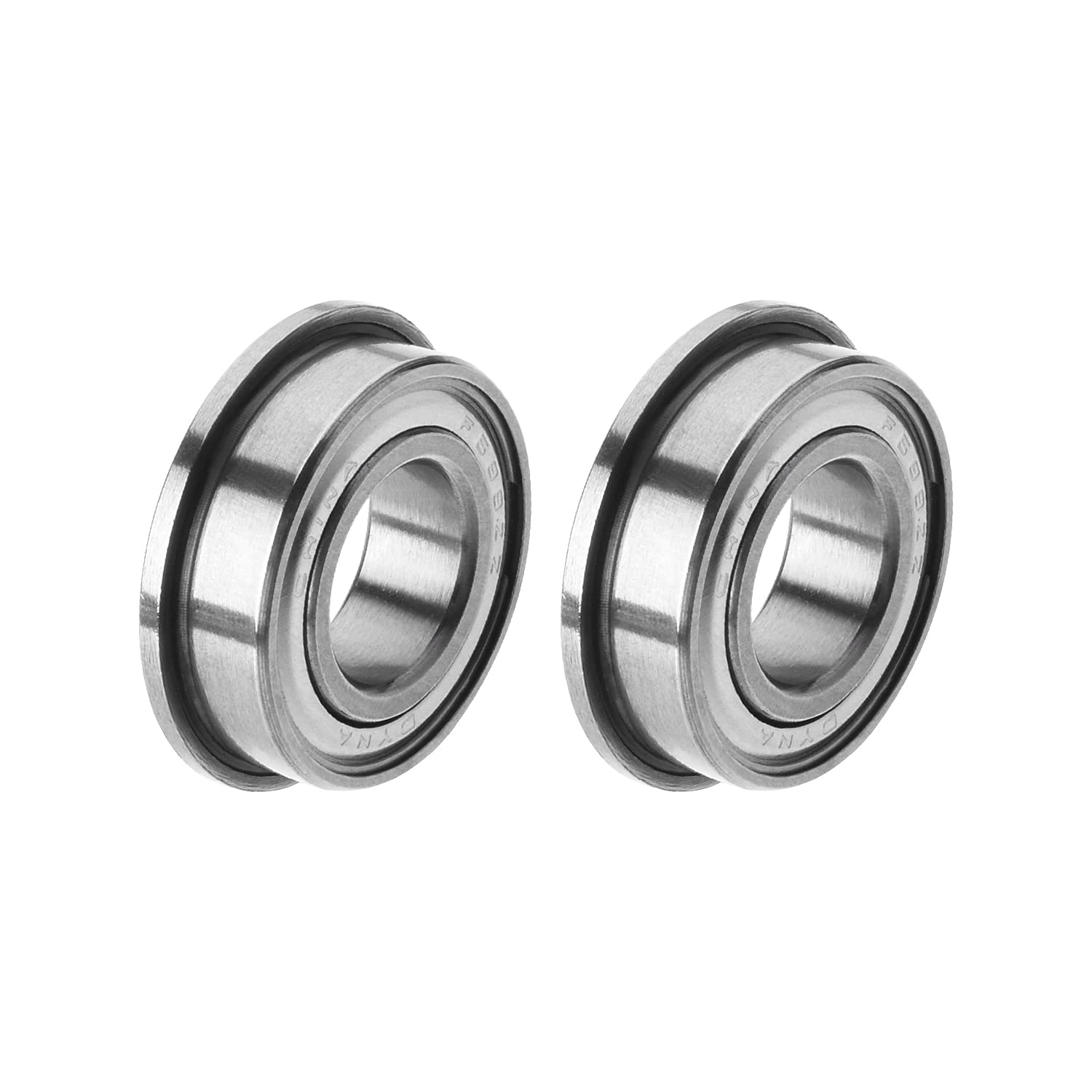 Bettomshin 2Pcs F688ZZ Deep Groove Ball Bearing, 8x16x5mm Double Sealed GCr15 P0 Z2 Deep Groove Rolling Bearings Flange Ball Bearing
