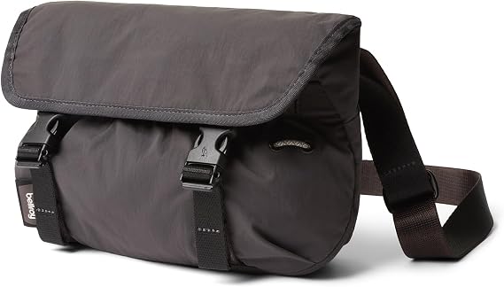 Bellroy Cinch Mini Messenger 6L, Compact Shoulder Bag - Charcoal-BKR | 6L lightweight, compact shoulder bag with water-resistant fabric and effortless organization