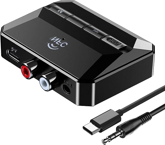 Bluetooth Receiver, Wireless Audio Adapter with Bluetooth 5.3