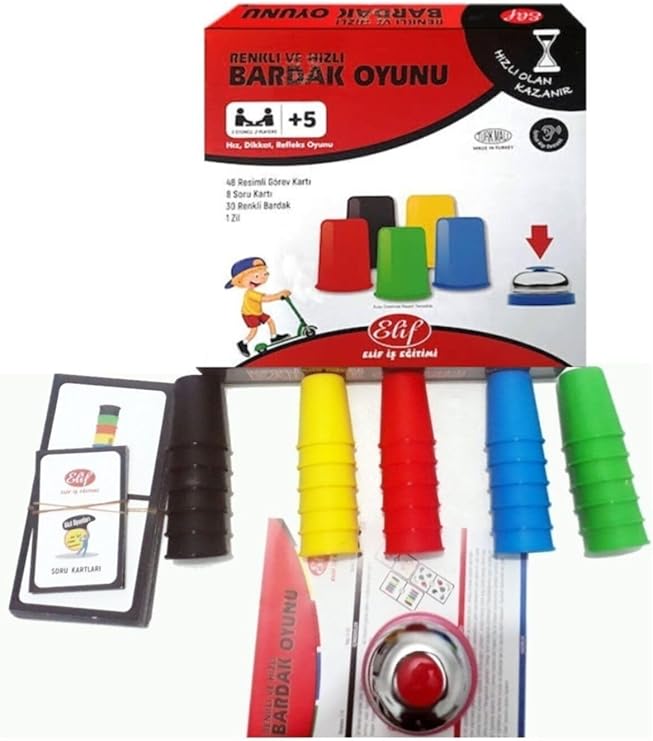 hyd Neşeli Bardaklar Hobi Akıl Oyunu - Renkli Ve Hızlı Pratik Bardaklar,01255HYD23243879