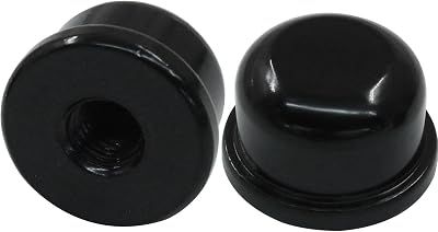 Waziaqoc 2 PCS Solid Lamp Finials Caps Tapped of Tops, Black Lamp Finial Tapped 14-27 Knobs Accessories for Lamp Shade Holder Harp Decoration