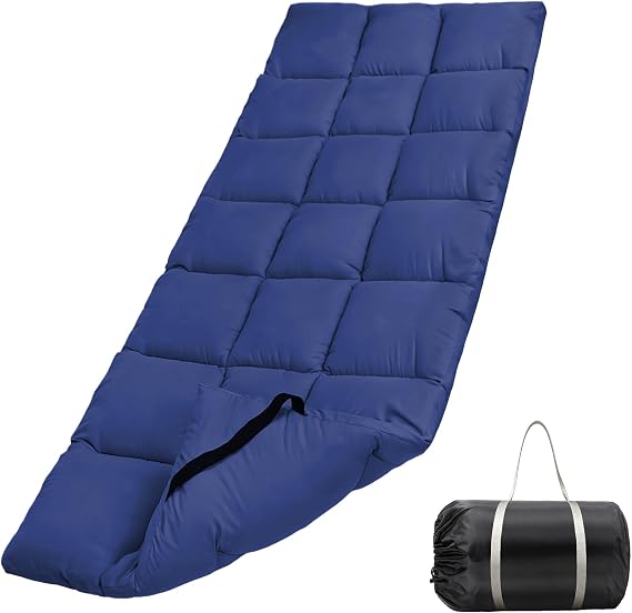 Tuphen Cot Mattress Pad-Cot Pads for Camping, Cot Mattress Topper, Camping Mattress Sleeping Pad 75"x30" Soft Lightweight Quilted Pads for Camp Cot/RV Bunk/Narrow Twin Beds
