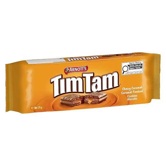 Arnotts Tim Tam Chewy Caramel Chocolate Biscuits 175g (6.2oz) Classic Australian Treat
