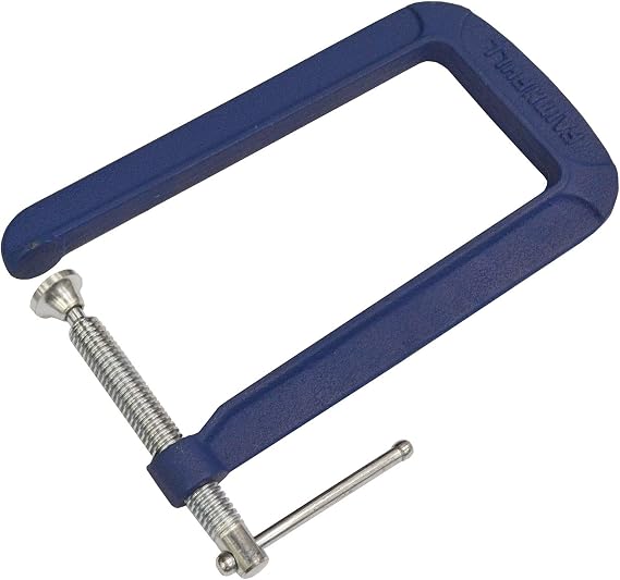 Faithfull G Clamp Deep Throat 200mm (8 Inch) Cap 85mm (3 Inch) GAUGECNC Multicolor