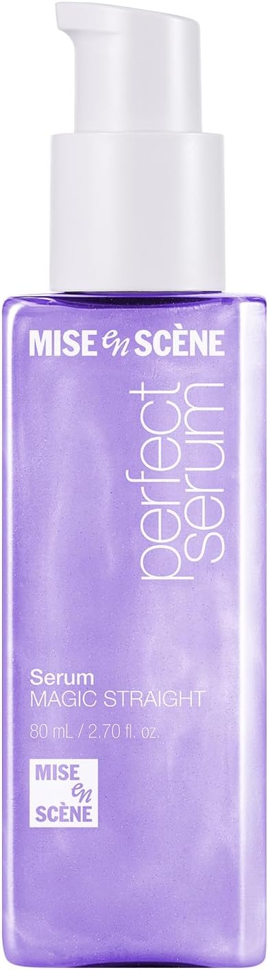 Mise En Scene Perfect Serum Magic Straight Hair Taming Oil, Heat Protectant, Frizzy Hair Treatment, Coconut Oil, Bergamot Scent, 80ml