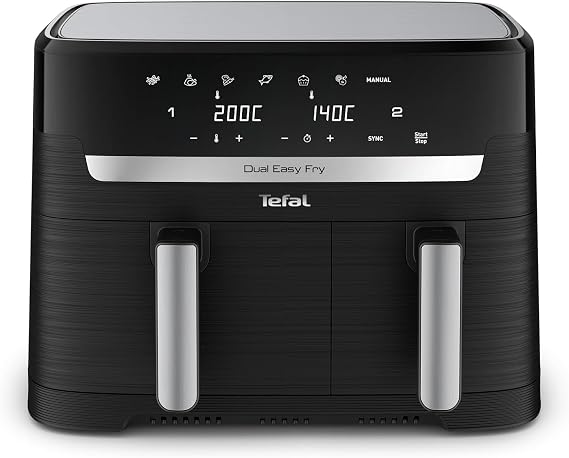 Tefal Dual Easy Fry Hot Air Fryer 8.3 L with 2 Chambers