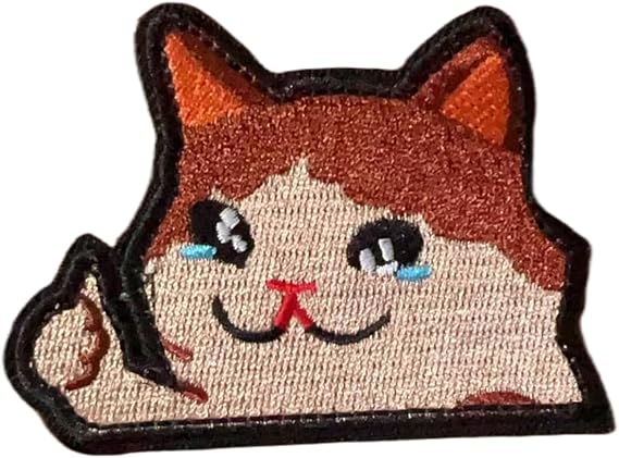 Funny Cry Cat Patch, Cute Cat Meme Morale Patches, Moral Patch, Military Patch, Hook and Loop, Embroidered Patch for Tactical Backpacks, Clothing, Jeans, Hats, Bags, Helmets, Dog Harnesses, Army Vests