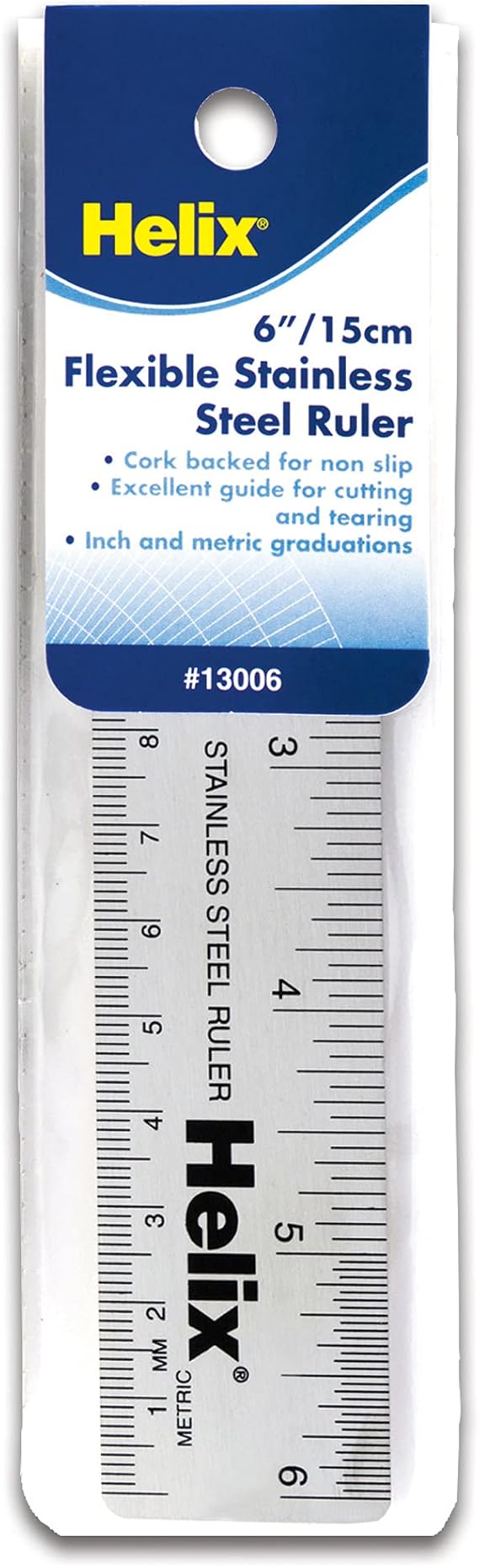 Helix Stainless Steel Ruler 6" / 15cm (13006)