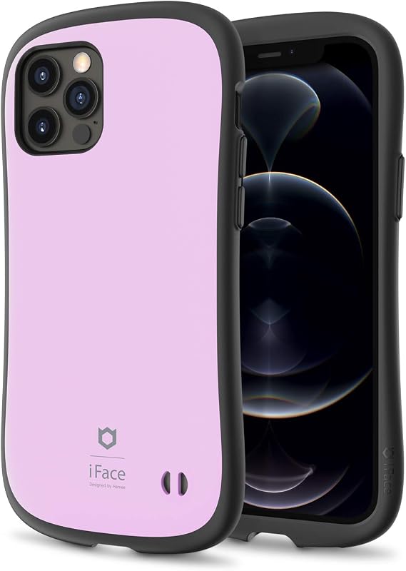 iFace First Class Cafe Series Designed for iPhone 12 Pro and iPhone 12 (6.1") Cute Hybrid [Hard Shell + Bumper] Shockproof Phone Case - Purple Macaron