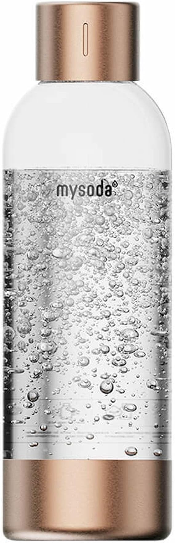 Mysoda 1L Carbonating Bottle, Quick-Lock, BPA-Free Solid PET - Copper | Our Carbonated Water Bottle is Compatible with most Brands with Quick-Lock Design - Lid and Base made of Stainless Steel.