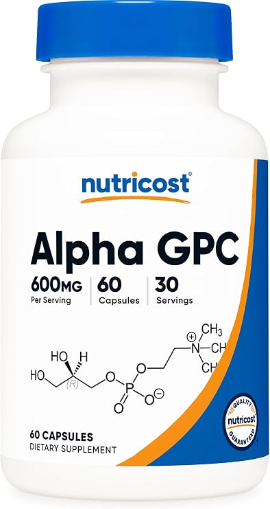 Nutricost Alpha GPC 600mg, 60 Vegetarian Capsules - Non-GMO, Gluten Free, 300mg per Capsule