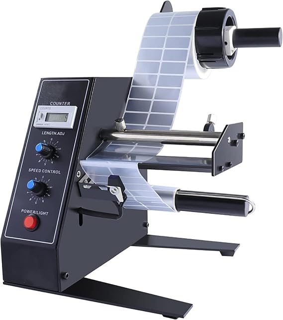 Label Dispenser, Automatic Stripper Separating Machine, Speed Adjustable, Automatic Counting 0-999999, for Food Processing, Logistics and Distribution