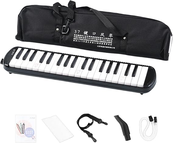 Wind Instrument Keyboard - Melodica Musical Instruments - Wind Instrument with 2 Mouthpieces, Harmonium Instrument Blow Keyboard, Musical Instrument 32-Key Keyboard with Carrying Bag