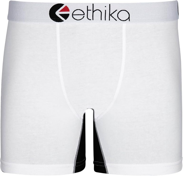 Ethika Men's Boxer Brief, Knee Length, 4-Way Stretch Performance Underwear with Graphic Prints
