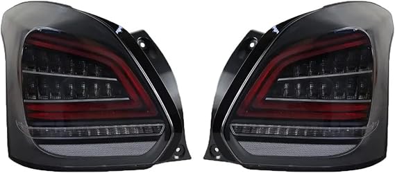 Car Taillights Modified Lighting Assembly LED Back Lamp For Suzuki Swift 2017 2018 2019 2020 2021 2022 2023 2024 Plug And Play(Black taillight)