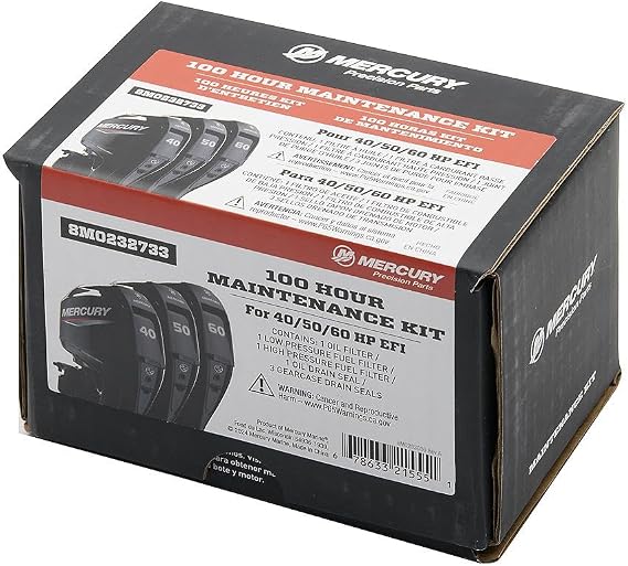 Mercury Marine 8M0232733 Maintenance Kit 100 hr for 40/50/60 HP EFI