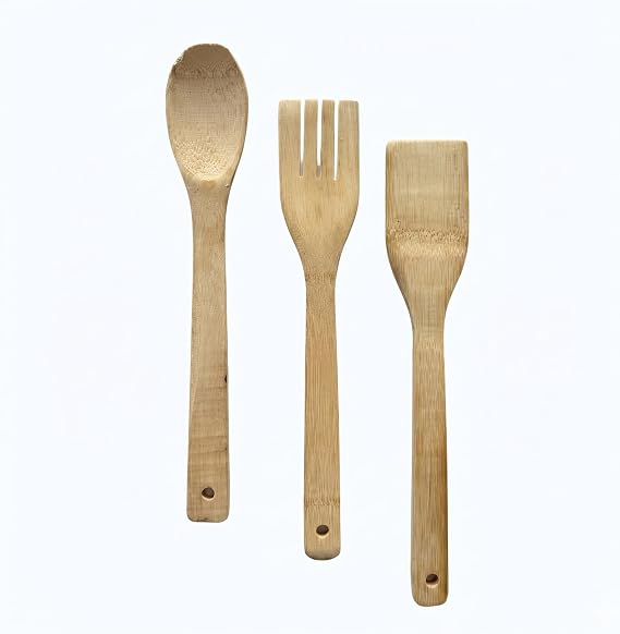 Bambu Tahta Kaşık Seti, 3 Parça