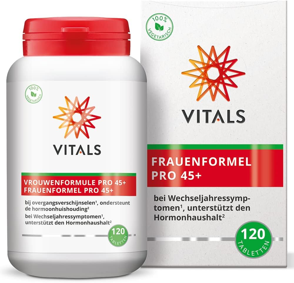 Vitals Women's Formula Pro 45+ 120 Tablets With Maca, Black Cohosh, Ashwagandha. For Menopause and Hormone Balance.