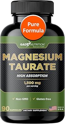 Gade Nutrition Pure Magnesium Taurate Calm & Sleep Supplement | Magnesium Supplement in Capsules Made in USA | Great Magnesium Complex
