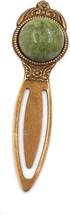 J.C. Walsh & Sons Irish Connemara Marble Bookmark (Brass, 1 Piece, 2.25" L x 2.25" W)