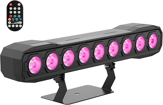 9 RGBW LED Wall Washer Stage Light 60 W Light Strip Effect Spotlight with Remote Control DMX512 Strobe Disco Light Party Light for Wedding DJ Outdoor Christmas [Energy Class E]
