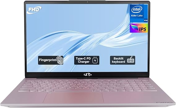 15.6" Laptop, FHD IPS 1920 * 1080 Display, 16GB RAM 1TB SSD, Intel Pentium Quad-Core N100 (Beat to i3-1115G4, Up to 3.4GHz), Fingerprint, Backlit Keyboard, Wi-Fi 6