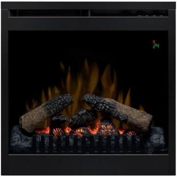Dimplex DF2024L Electric 20-Inch Firebox Insert with Logs, Black