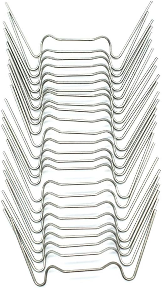 Ewer 200 Pcs Greenhouse Glazing Clips, Stainless Steel W Type Clips, Green House Wire Clips, Replacement Clip for Harbor Freight Greenhouse